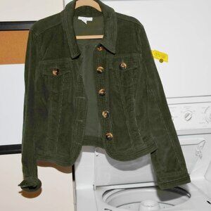 Women's XL Corduroy Jackets from Dressbarn & Old Navy - Brown & Olive Green